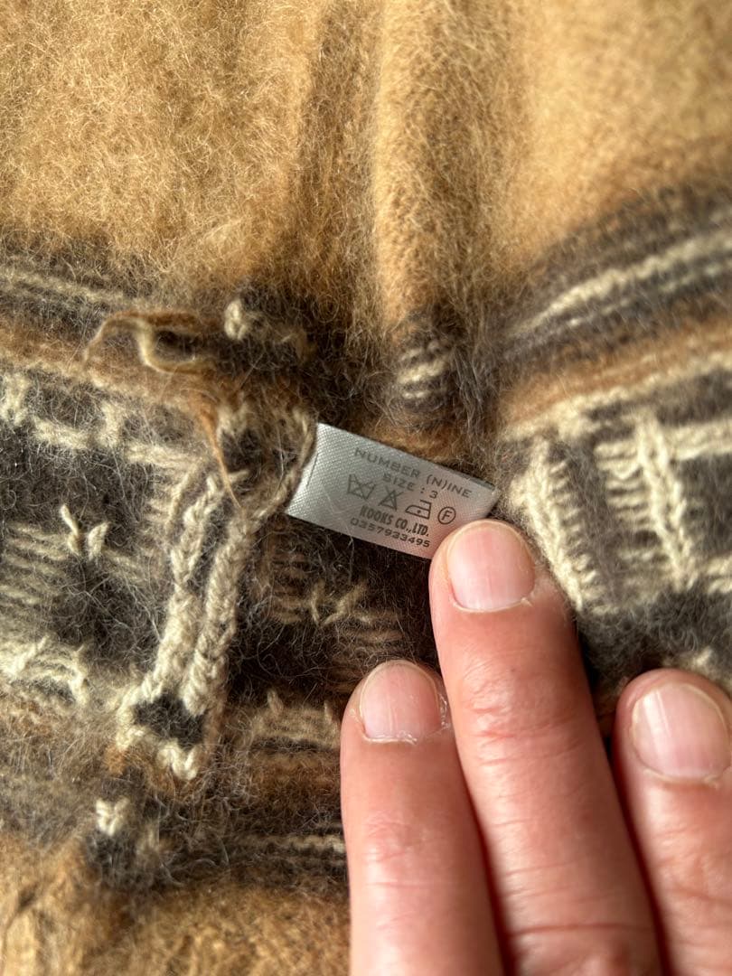 激レア 稀少 ナンバーナイン ジョージ期 アンゴラニットカーディガン