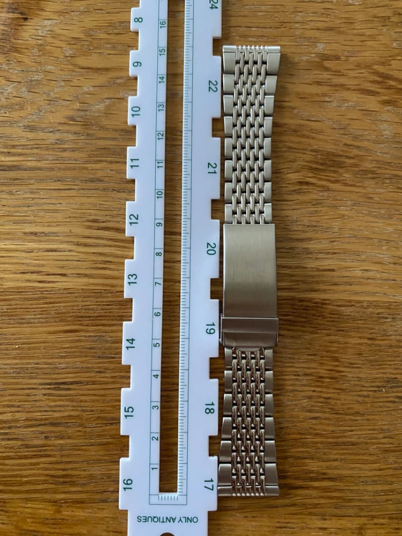 新品同様】Mr Beads 20mm 9連ブレス ステンレススチール金属ベルト