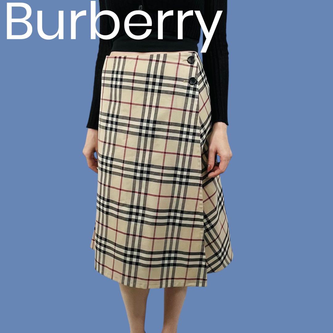 Burberry バーバリー ノバチェック柄 ラップスカート - メルカリ
