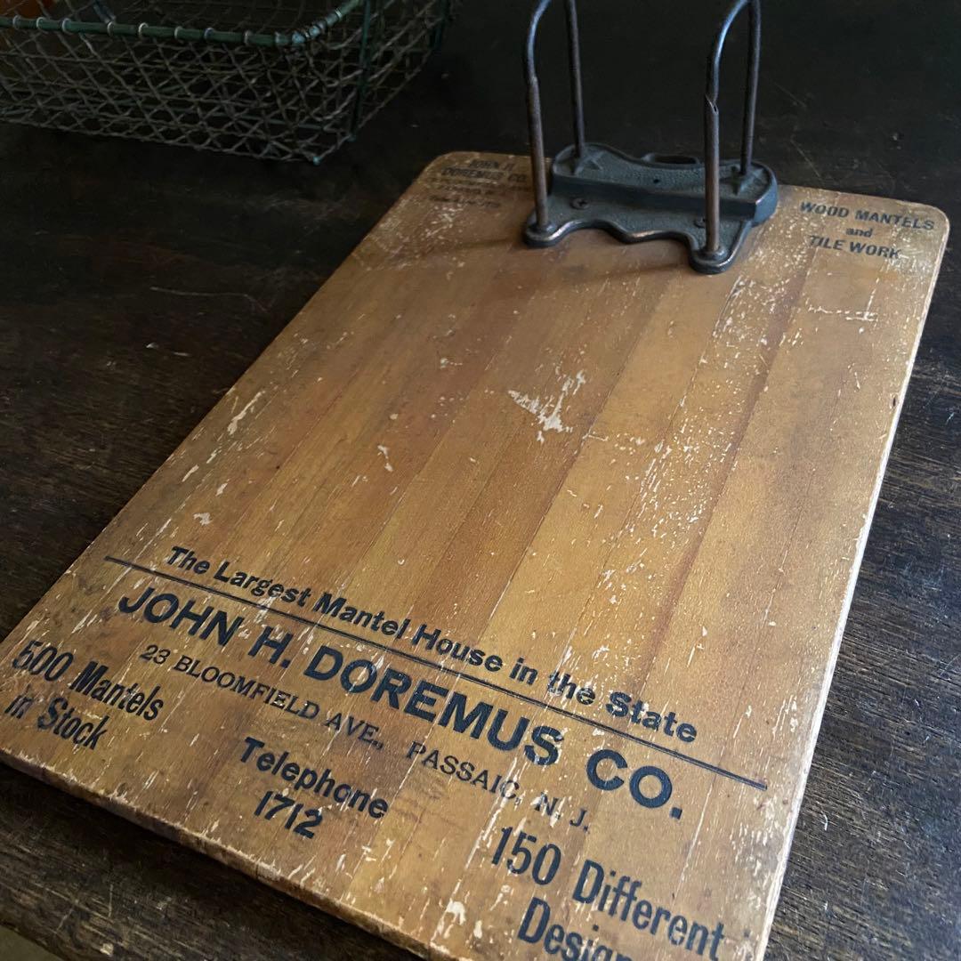 ビンテージ 木製バインダー アメリカ製 クリップボード 年代物