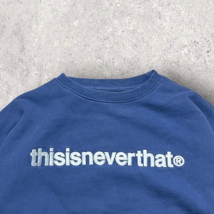 ディスイズネバーザット スウェット トレーナー 刺繍ロゴ ネバザ