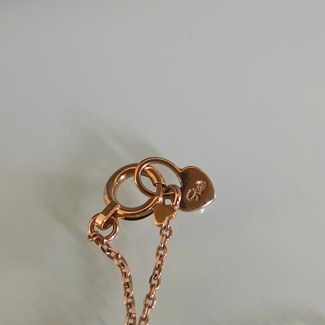 スタージュエリー K10 PG ハート ダイヤモンド パヴェ ブレスレット