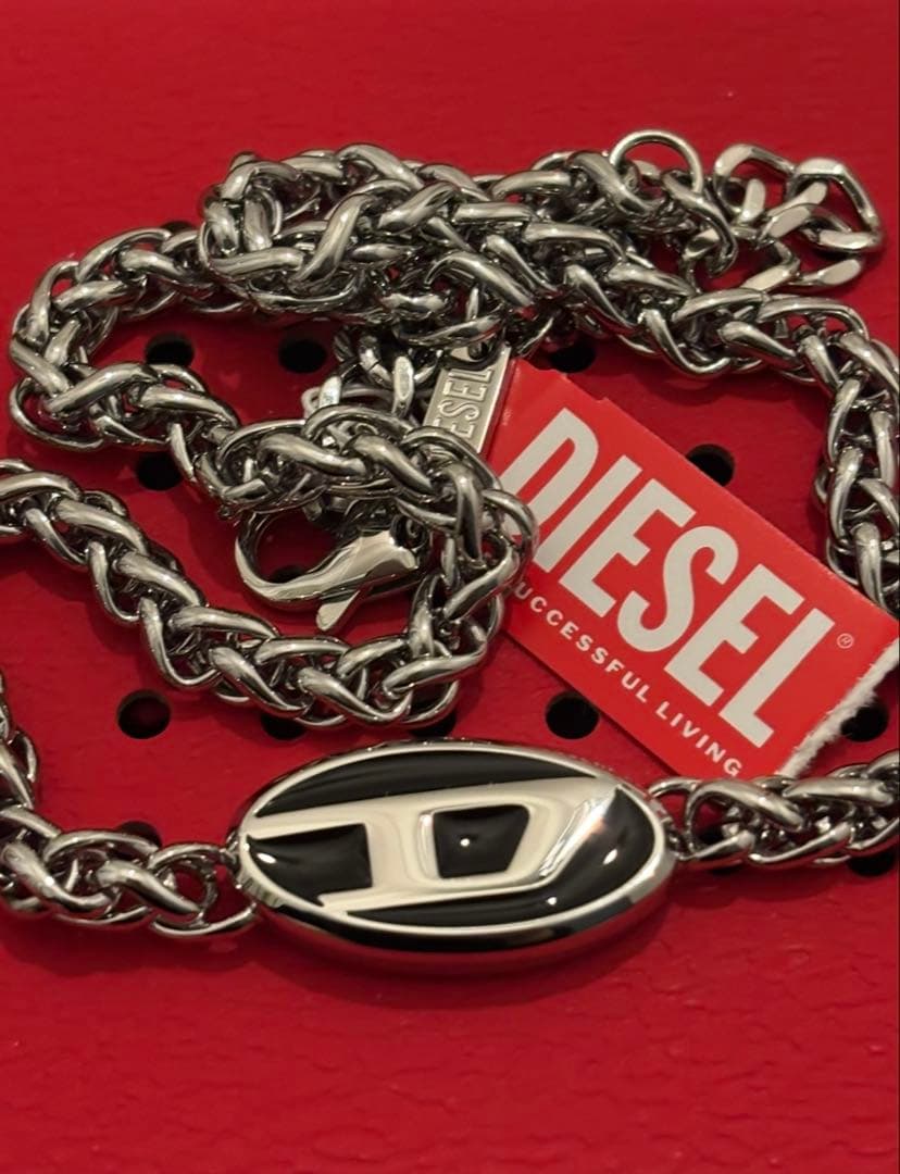 DIESEL シルバー チェーンネックレス DIESEL（ディーゼル） ネックレス アクセサリー メンズ ネックレス