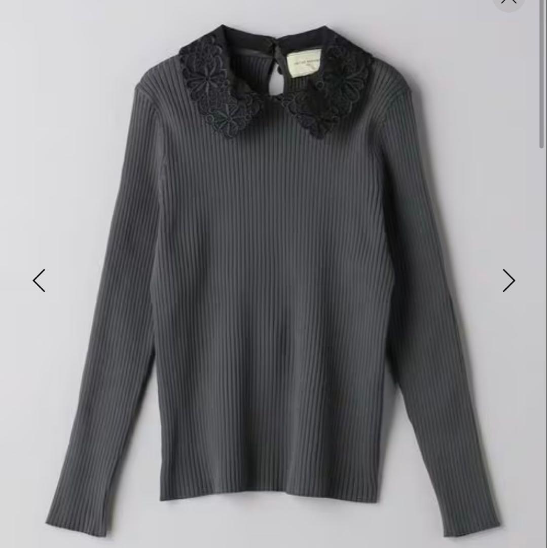 新品未使用】ロングスリーブニットレース付け襟ユナイテッドアローズ