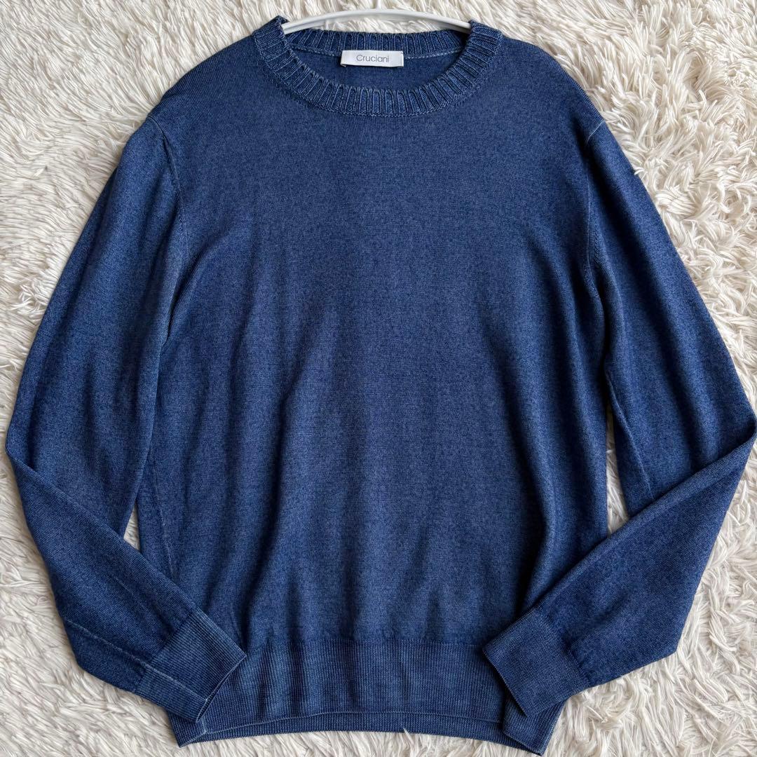 (美品) クルチアーニ ウール ハイゲージ ニット クルーネック フロスト加工 楽天市場】【30%OFF!】クルチアーニ ニット クルーネック ハイゲージ