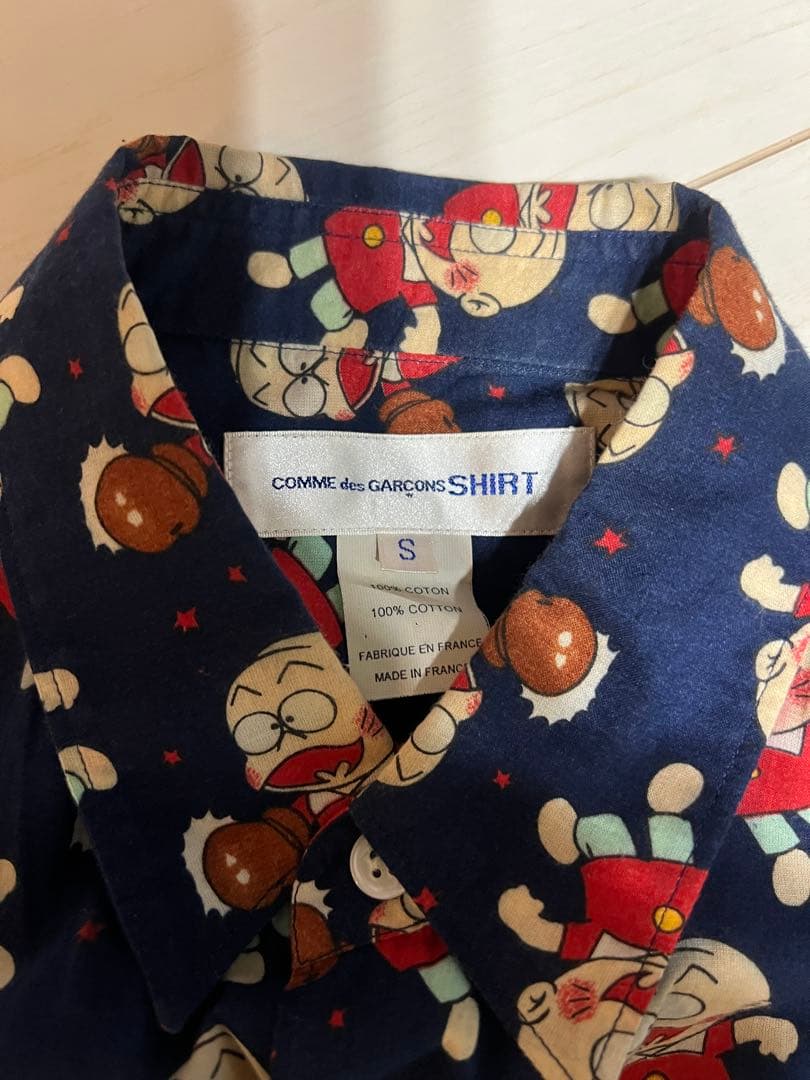 極希少 フランス製 コムデギャルソンシャツ 赤塚不二夫 チビ太 総柄