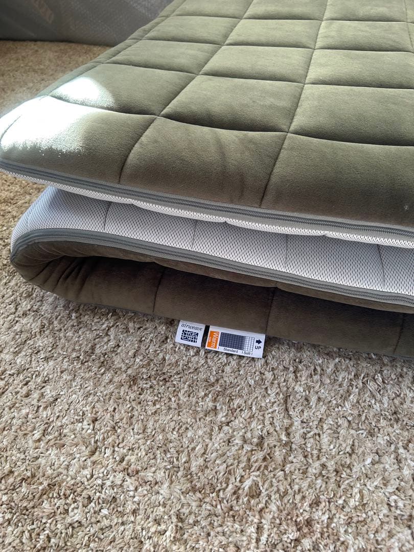 エアウィーブ　四季布団　敷布団 《シングル》カバー限定色オリーブ・グリーン