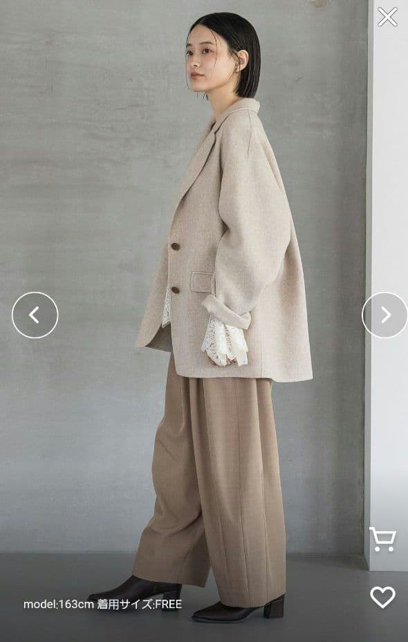 タイムセール】A part by カシープテーラージャケットコート ベージュ