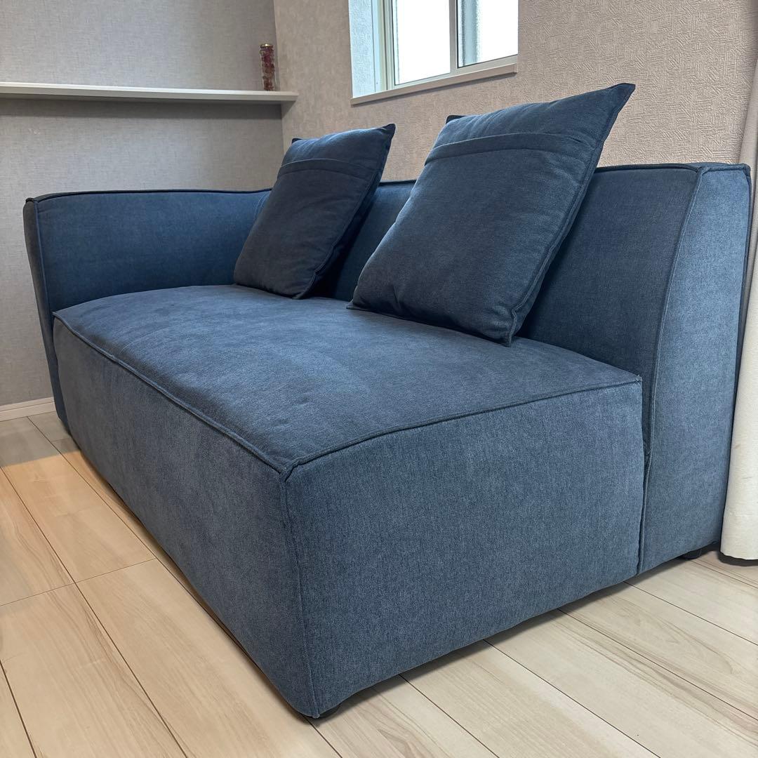 ダークブルーソファ L字型 ダークブルー L字型ソファ ダークブルーソファ L字型 ダークブルー