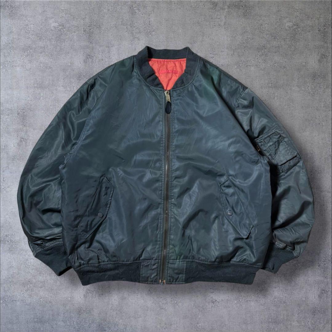 90s USAF MA-1フライトジャケットミリタリー北朝鮮製短丈古着