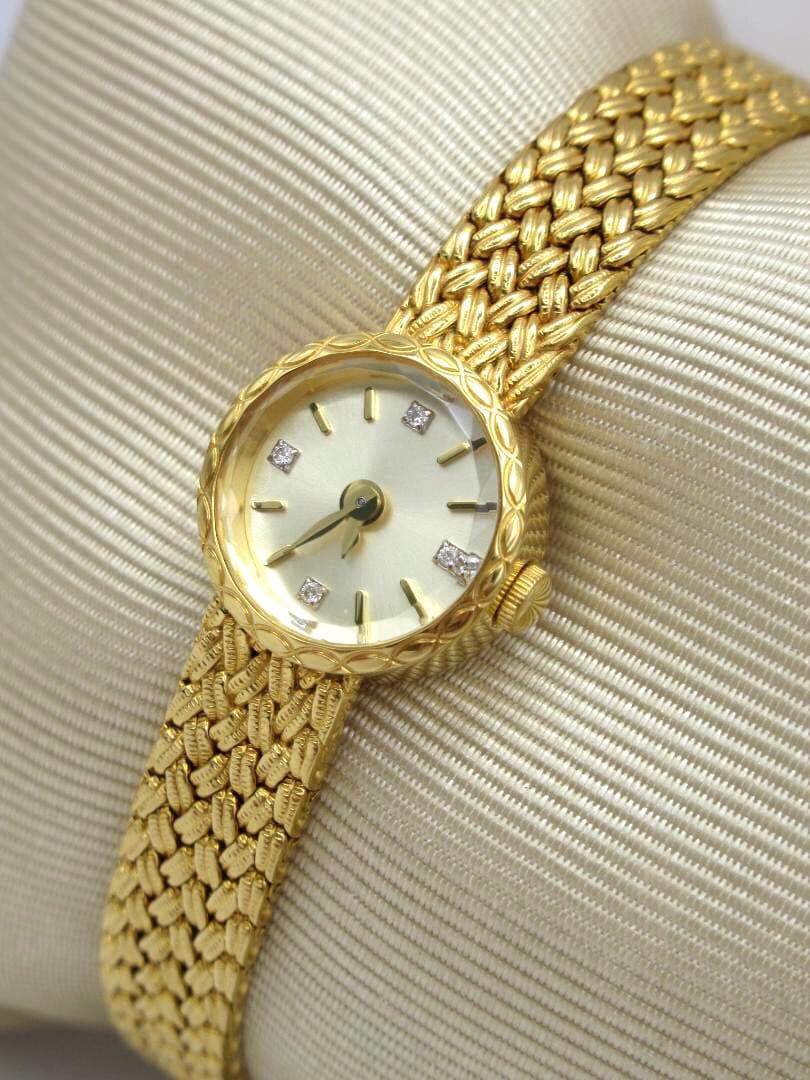 agete アガット ラウンドフェイスジュエリーウォッチ ゴールド 時計 ダイヤ agete（アガット） ラウンドフェイスジュエリーウォッチ 腕時計