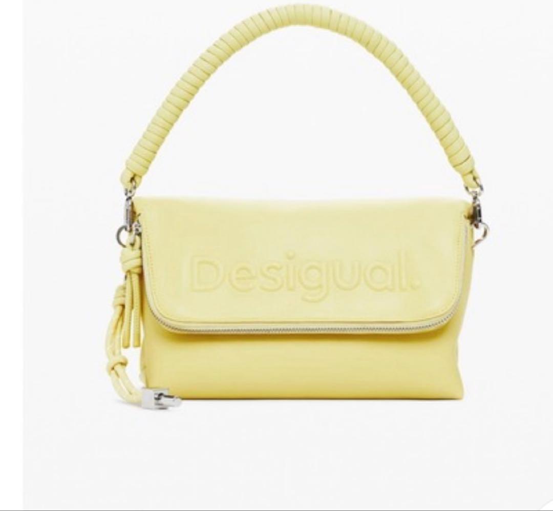 Desigual イエロー バッグ デシグアル Desigual ロゴ ミニクロスボディバッグ （イエロー