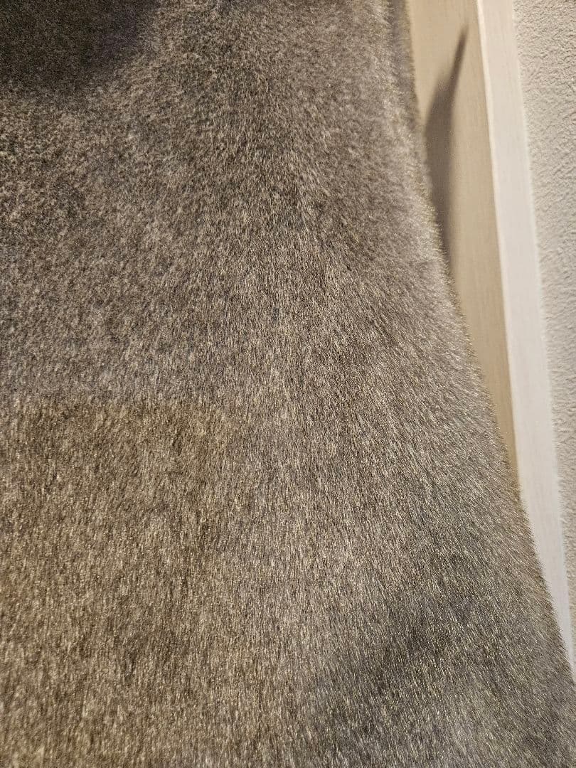 プレインピープル オフタートルネックエコファーベスト グレー