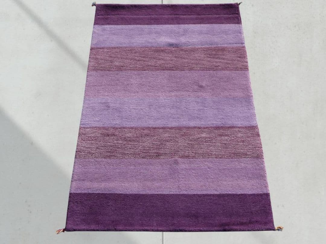 タイムセール　181×121cm　ギャッベ　手織り　ペルシャ絨毯　民族ギャッベ ☆ペルシャ絨毯 手織りリーズバフトギャッベ 玄関マットMサイズ【1