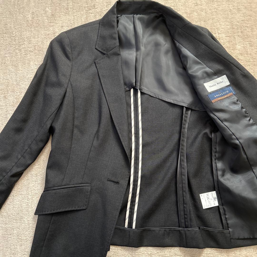 新品】ANGELICO/トランスワーク ビジネススーツ ダークグレー38&40