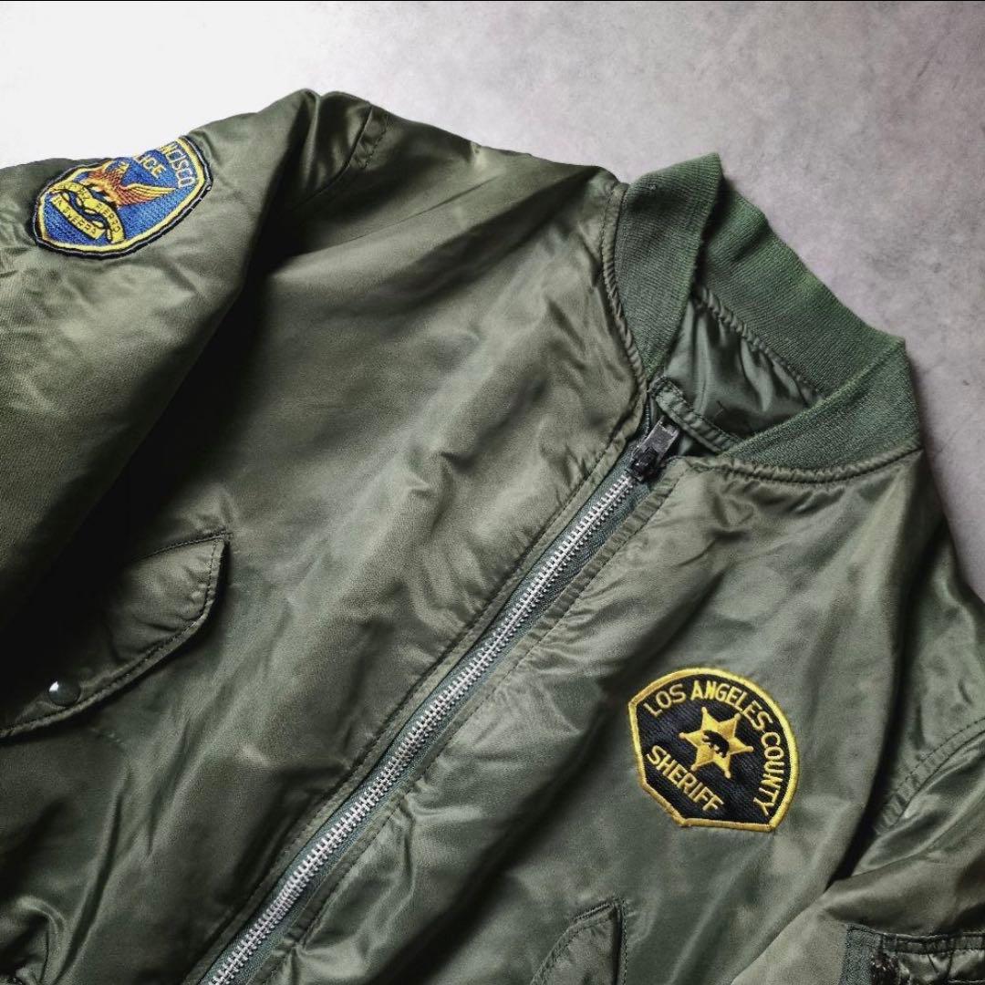 80s 90s USA製 ALPHA 3本線 IDEAL 民生品 MA-1 - メルカリ