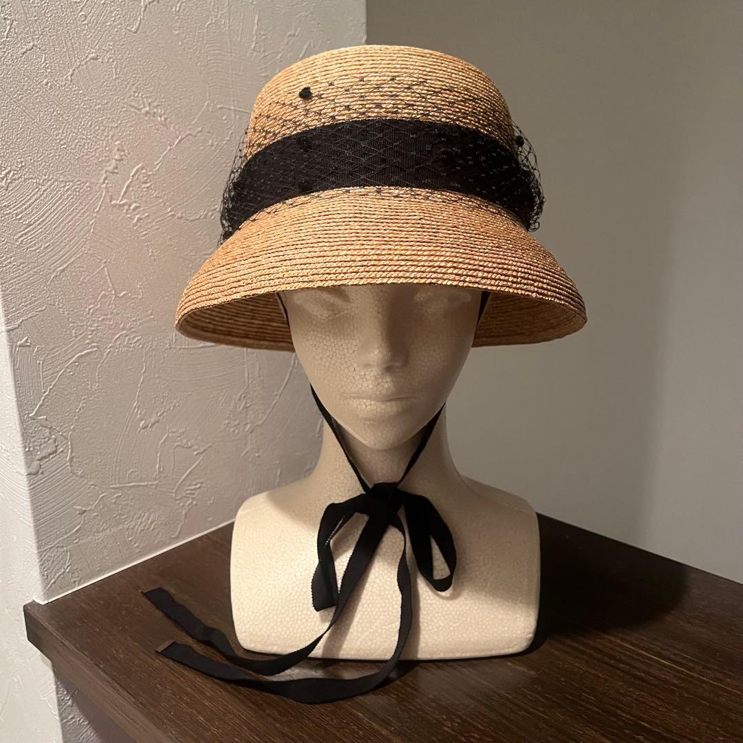 【美品】CA4LA Atelier Made 麦わら帽子 ベール付き リボン 黒 CA4LA Atelier Made 2025ss Collection | CA4LA | 大丸神戸店公式 SHOP