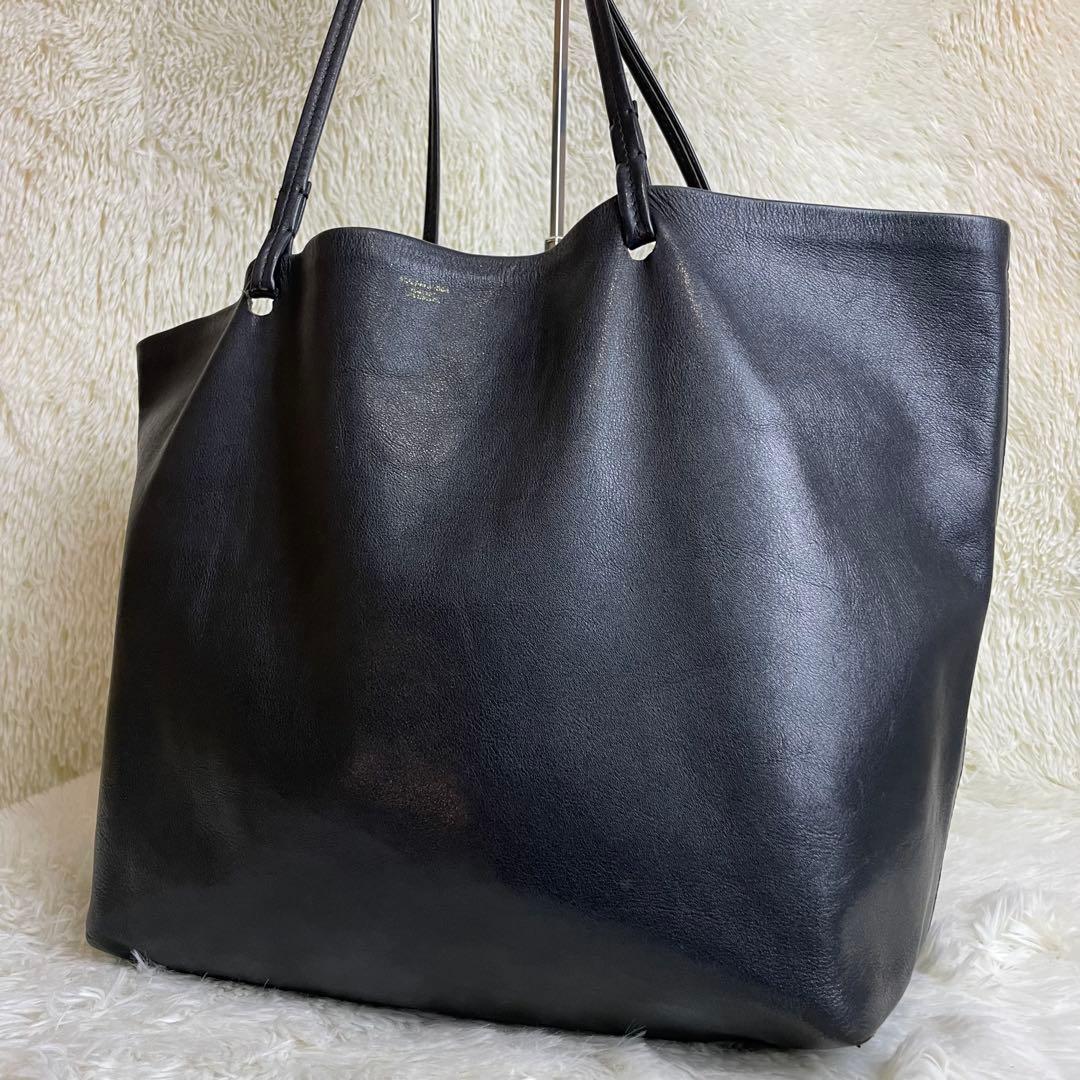 希少】シータパランティカ トートバッグ シボ革 ブラック ゴールド金具