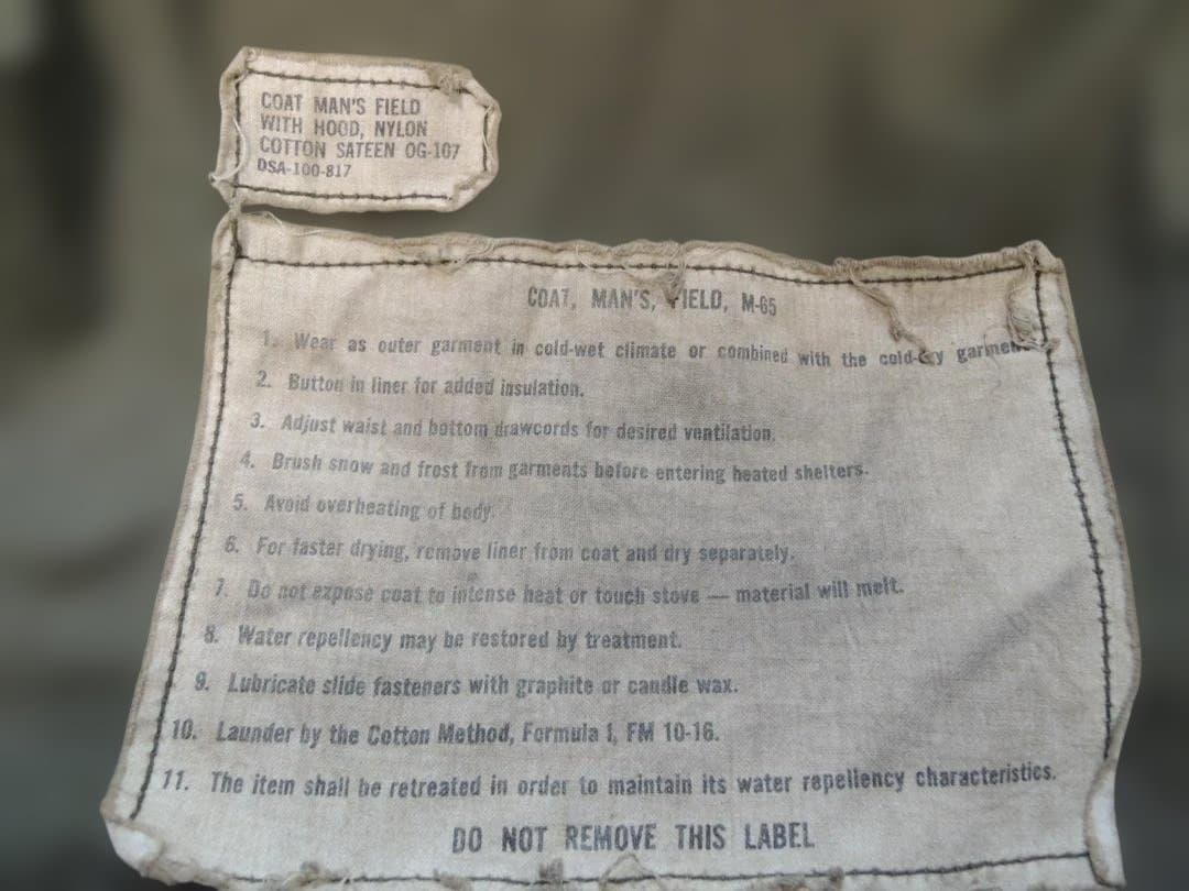 60's 米軍実物 U.S.ARMY　1stモデルM-65フィールドジャケット