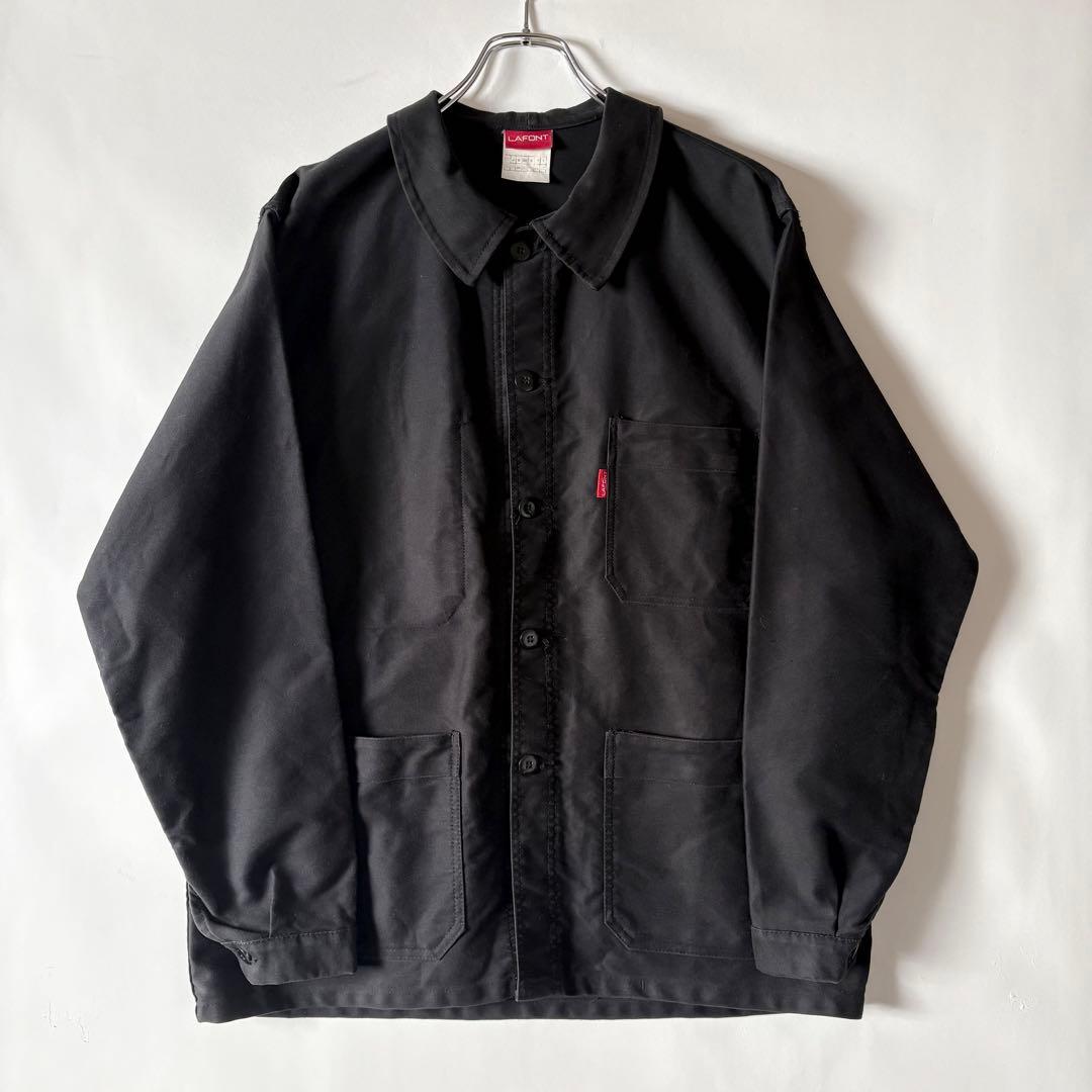 フランス製 ブラックモールスキンジャケット ユーロ ヴィンテージ 古着 フレンチ フレンチヴィンテージ Dubure ＆ Deverchere Black Moleskin Lapel