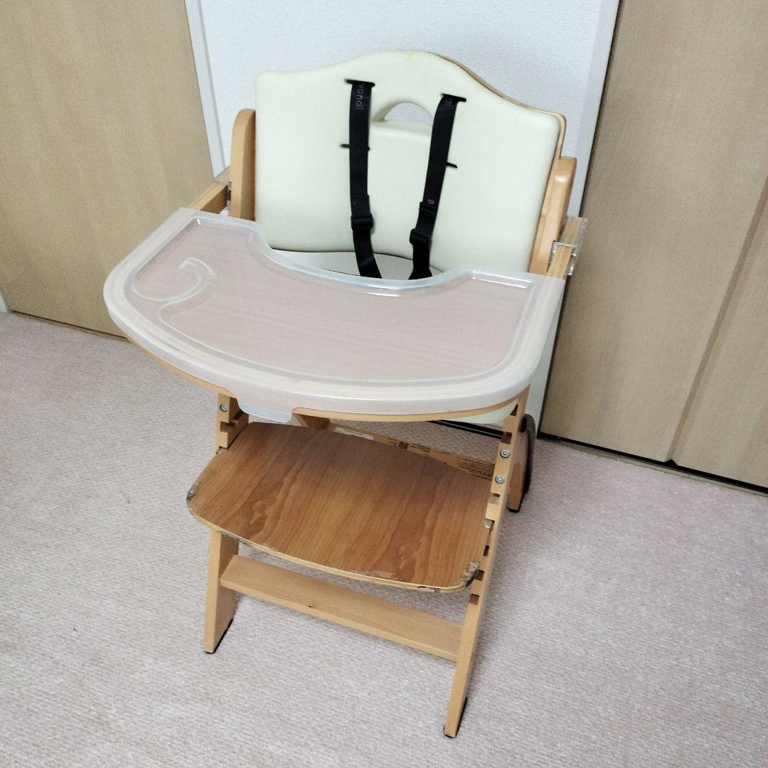 極美品ベビーベッド/折りたたみ/防水シーツつき/キャスター/ベージュ