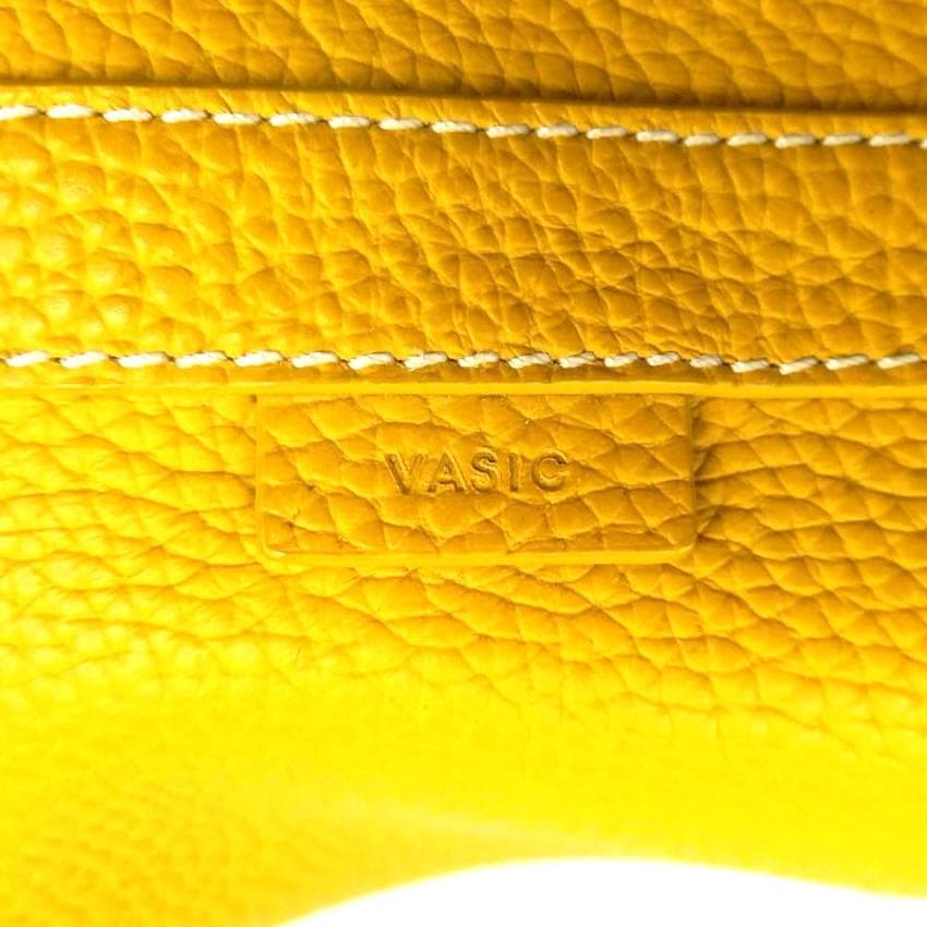 Vasic ヴァジック bond mini 巾着 トートバッグ レザー イエロー