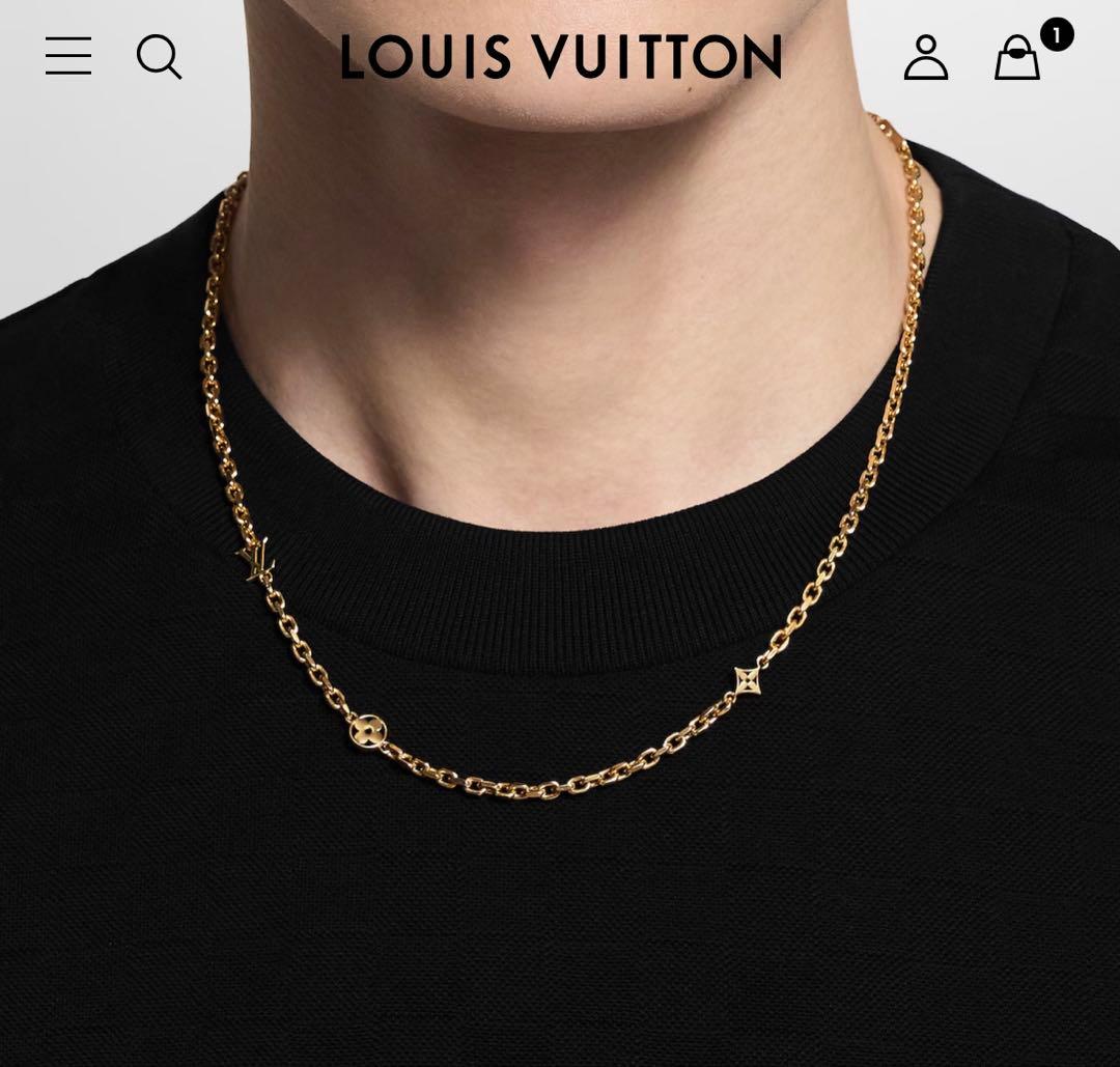 【新品未使用】ルイヴィトンlvユアーズネックレス ルイヴィトン】チェーン・LV ユアーズ ネックレス シンプル (Louis