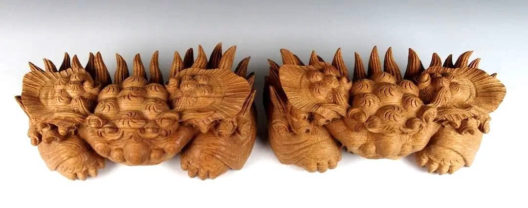 木彫 獅噛】2個セット 獅子噛み 鬼板 だんじり 地車 曳山 山車 祭り