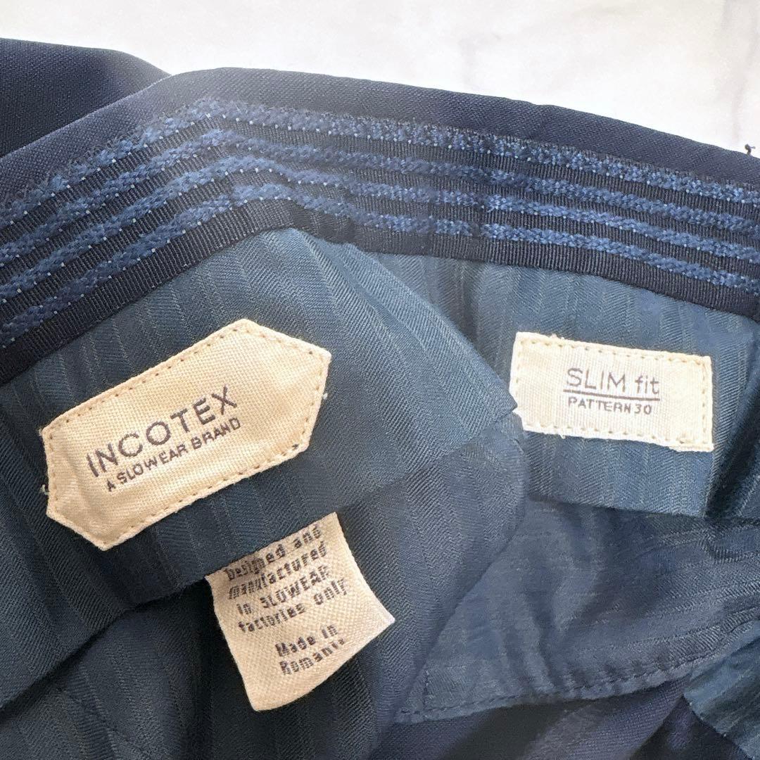 インコテックス スラックス SUPER130's ネイビー PT01 48 - メルカリ