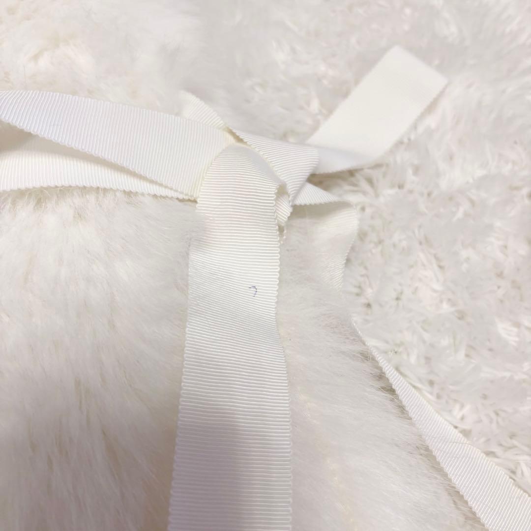 イデアルーチェ idealuce エコファーリボンベスト ホワイト - メルカリ