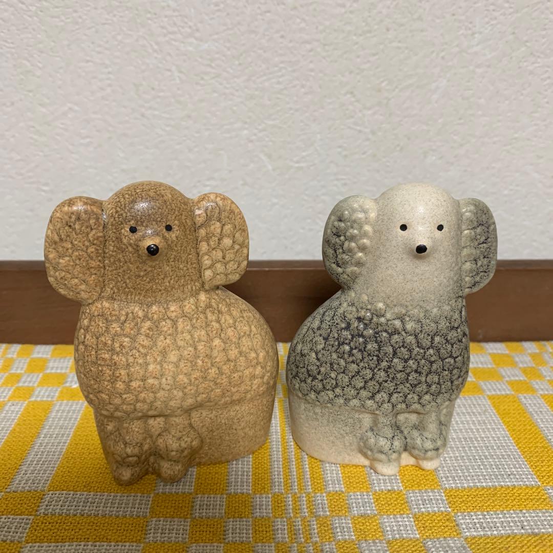 リサラーソン LisaLarson プードル ペア グレー&ブラウン - メルカリ