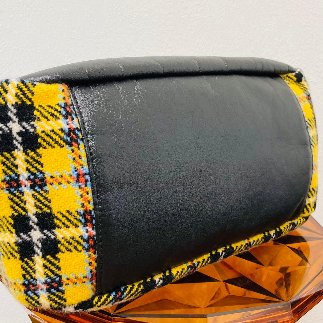 ファミリア トートバッグ ファミリアショー限定 イエローチェック マチ