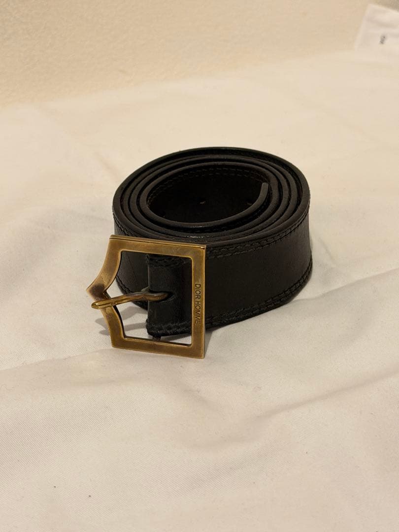 Dior Homme ディオール・オム エディ期 Dバックルベルト 正規品 Dior HOMME(ディオールオム) / ベルト/レザー/ブラック/メンズ/エディ