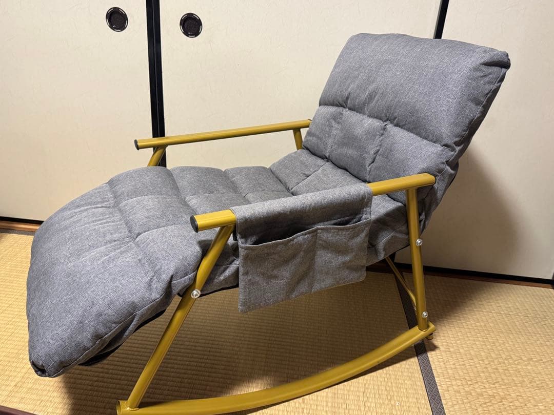 KAIHAOWIN ロッキングチェア リクライニングチェア ブラック/グレー Amazon｜KAIHAOWIN ロッキングチェア 室内 リクライニングチェア