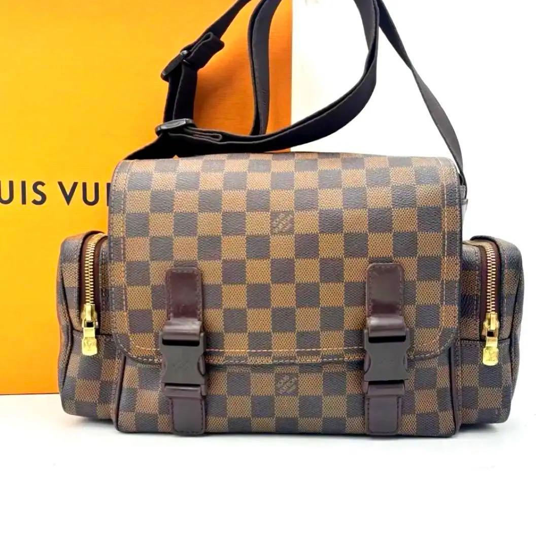 ▲LOUIS VUITTON ダミエ　リポーター メルヴィール ショルダーバッグ ルイヴィトンリポーター メルヴィール 14137 ブラウン ユニセックス