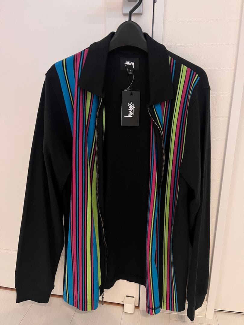 値下げ‼️【新品未使用】Stussy ストライプ ジップアップジャケット S Stussy x Nike Striped Wool Jacket 