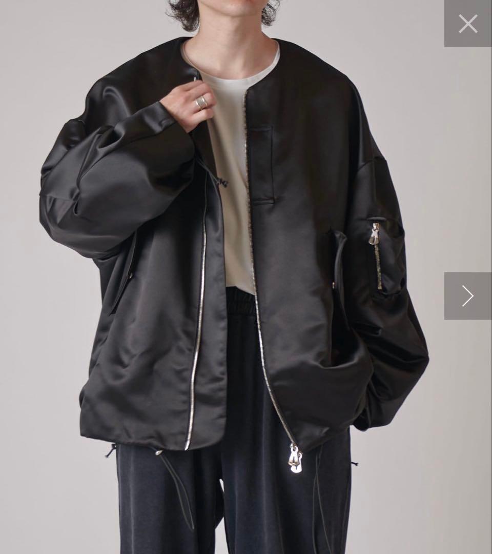 ITTI×lui's MA-1 ブルゾン オーバーサイズ サテン イッチ ルイス