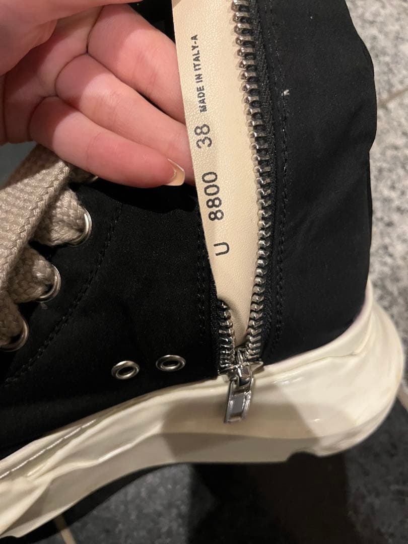 Rick Owens DRKSHDW風 ハイカットスニーカー 23.5cm