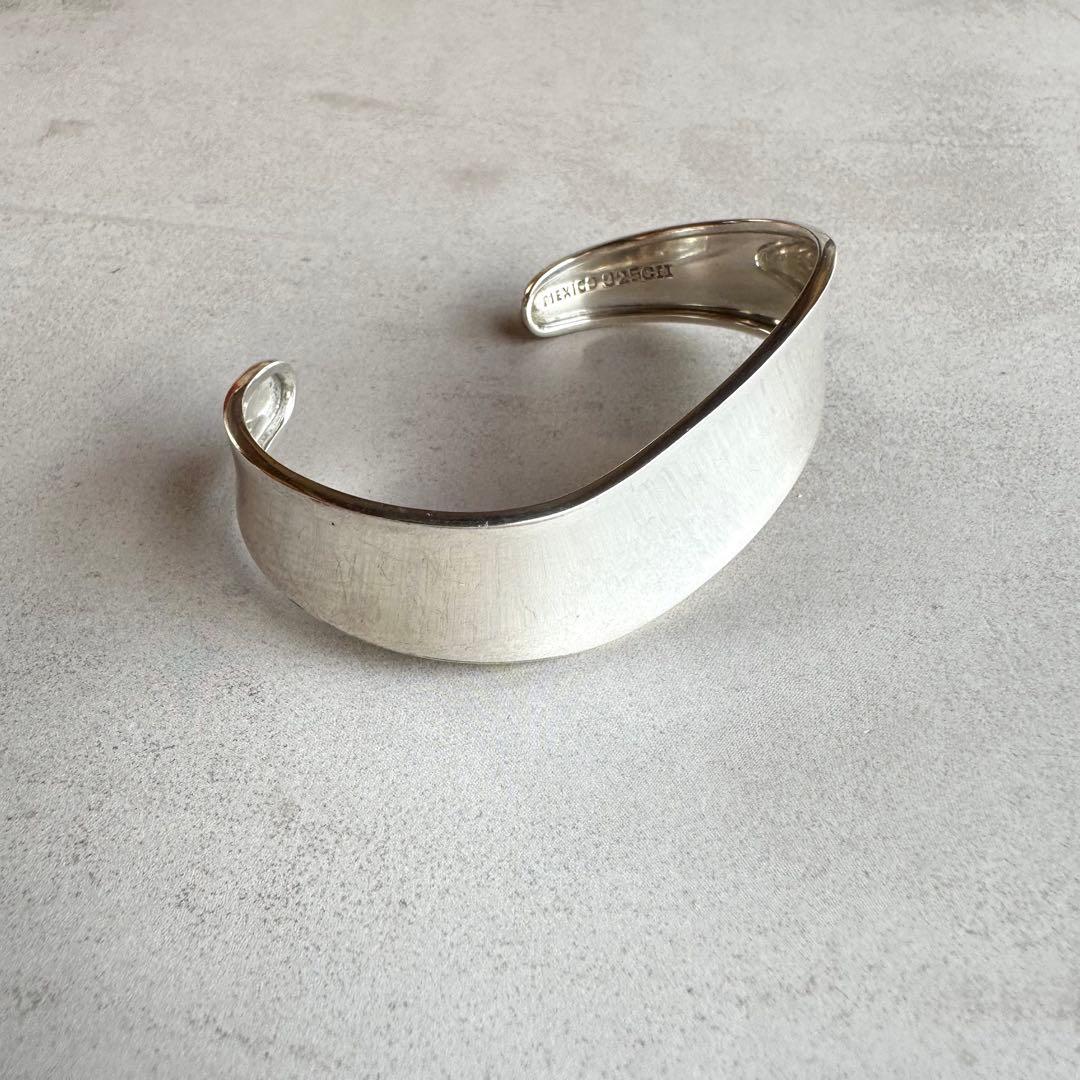 ヴィンテージ！Silver Wavy Cuff ブレスレット　#2 Antique Native American Navajo Fred Harvey Silver bracelet Bangle