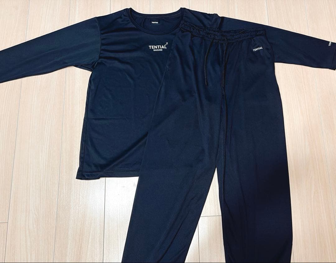 BAKUNE dry ウィメンズ　長袖長ズボン上下セット　Mサイズ　ブラック TENTIAL（テンシャル） リカバリーウェア 公式 BAKUNE Dry Women's