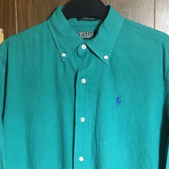 80s アメリカ製 緑タグ Ralph Lauren／ラルフローレン✴️長袖シャツ