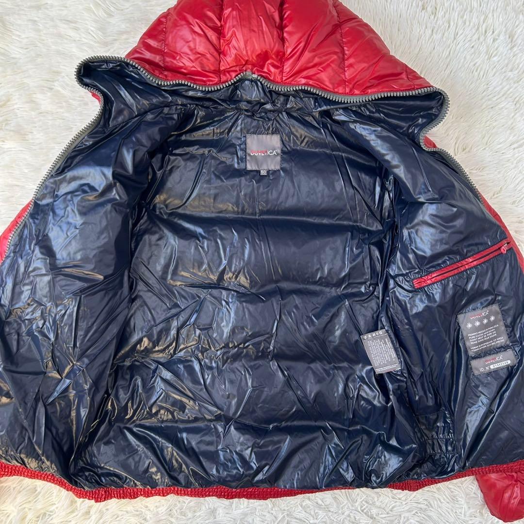極美品/L】デュベティカ ダウンジャケット ジップジャケット 赤 肉厚
