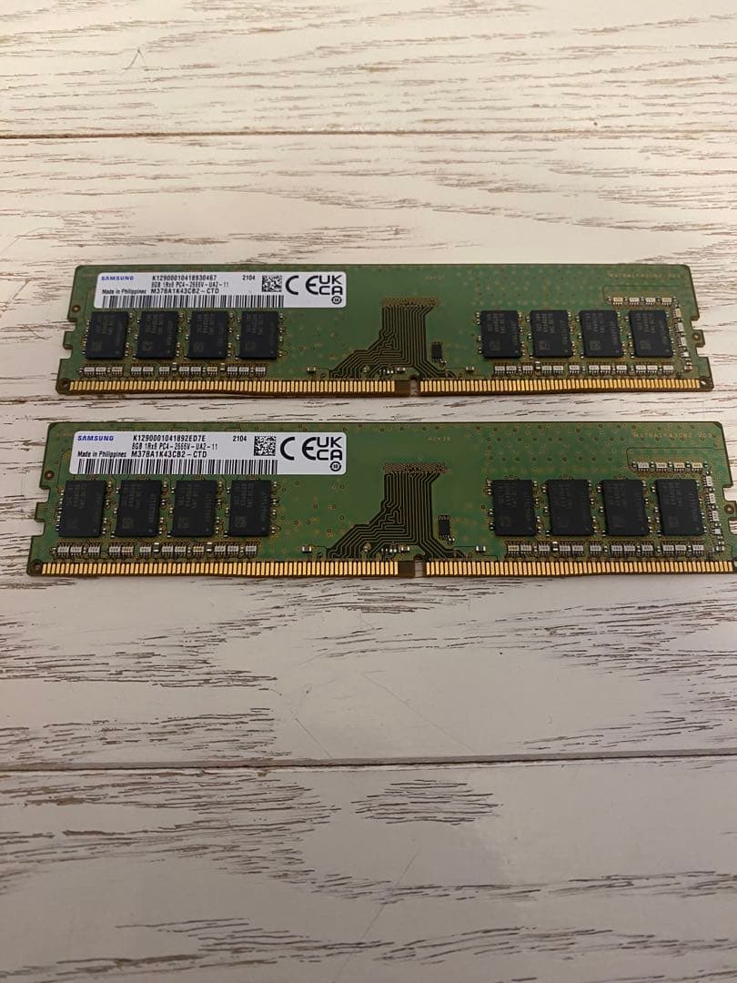 DDR4 PC4-2666V 8GB×2枚　SAMSUNG 16GB Samsung 16GB (2x8GB) DDR4 2666MHz PC4-21300 (PC4-2666V) CL19 UDIMM