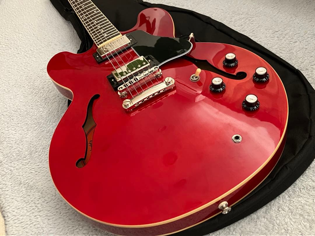ギター Epiphone ES-335 IG (Inspired by Gibson) Epiphone ES-335 IG Semi-Hollow Electric Guitar Cherry 8lbs 2oz