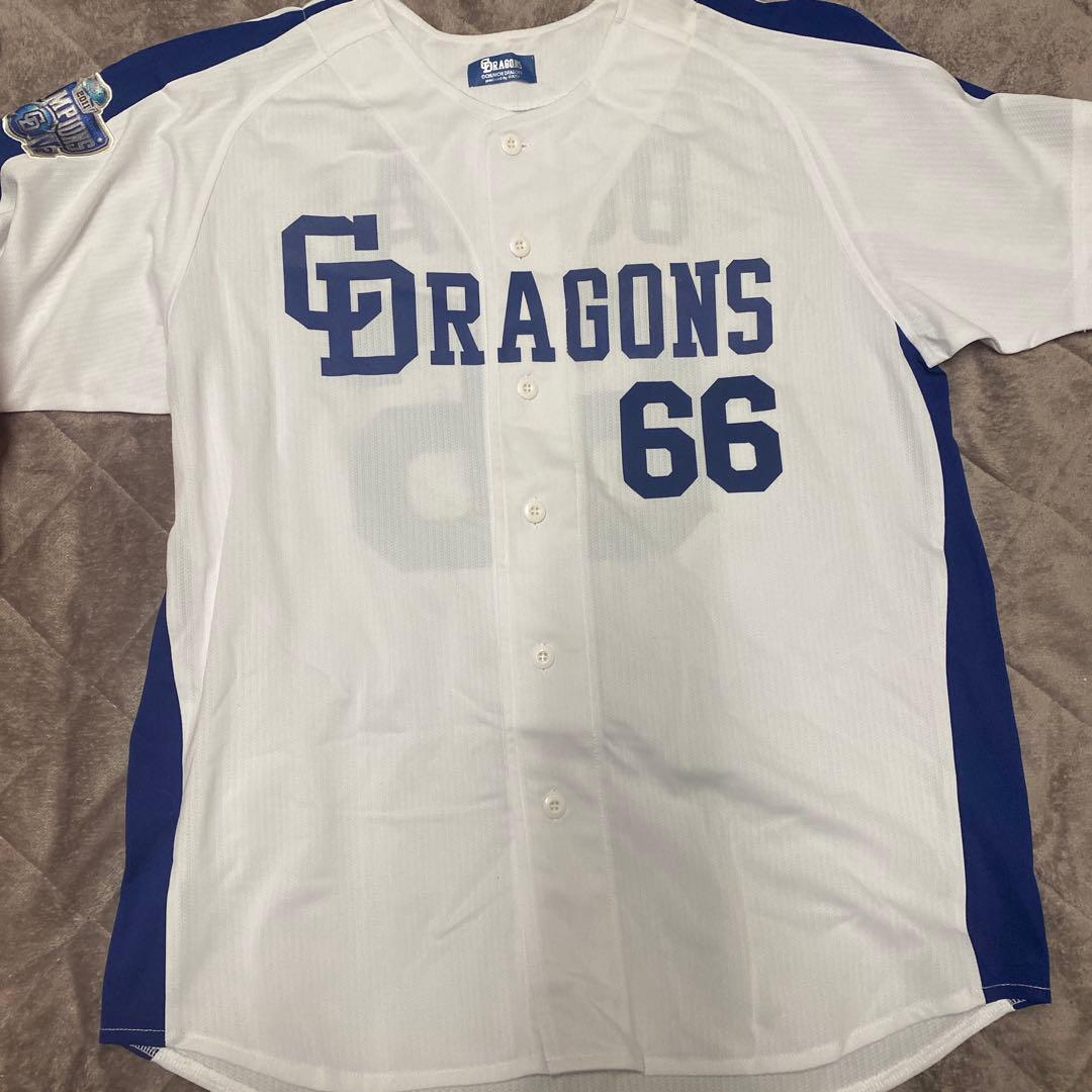 中日ドラゴンズ 落合博満 66 レプリカユニフォーム V2優勝記念ワッペン