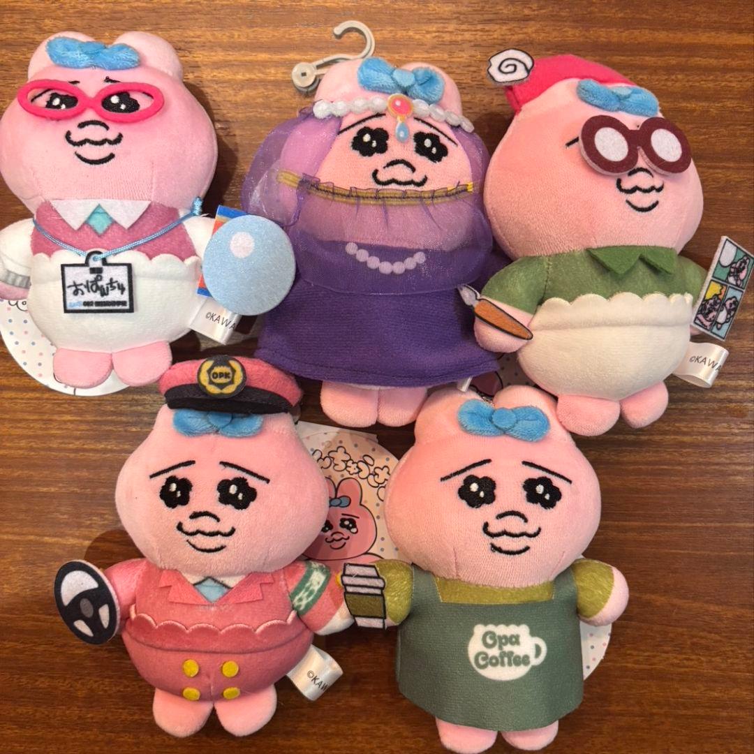 おぱんちゅうさぎ しまむら ぬいぐるみチャーム 5点コンプリートセット
