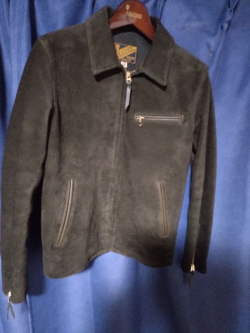 y'2 leather　シングルライダース　ステアスエード　オリーブ Y'2 LEATHER（ワイツーレザー）STEER SUEDE SINGLE RIDERS（ステア