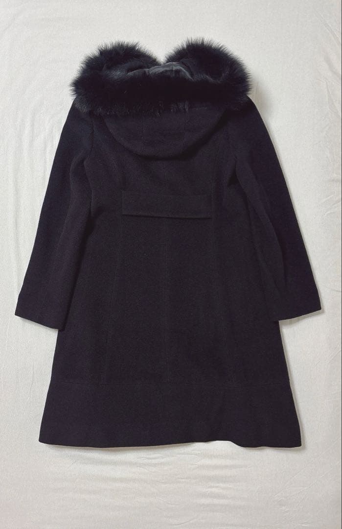 美品✨フォックスファー フード付 ビジューコート デビュードフィオ