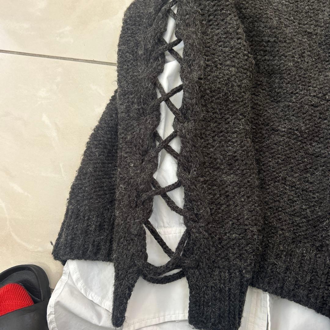 AMERI UNDRESSED ダークグレー ニットセーター AMERI