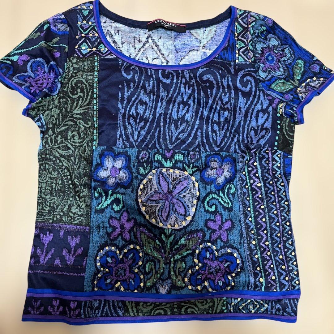 週末セール！LEONARD 花柄 半袖Tシャツ - メルカリ